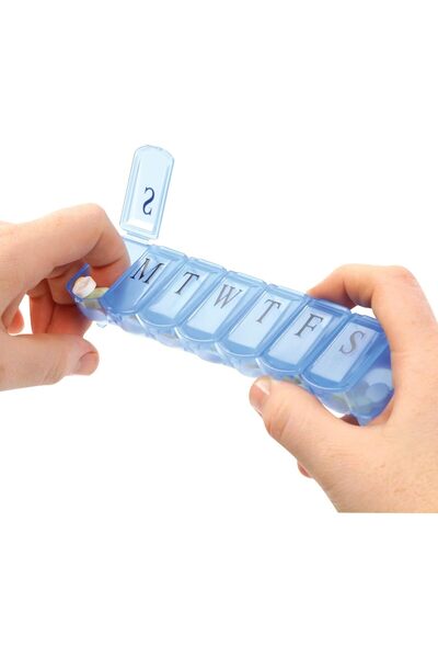 Apex Ultra Bubble lok 7-day Pill Organizer By Healthcare (Colors May Vary)