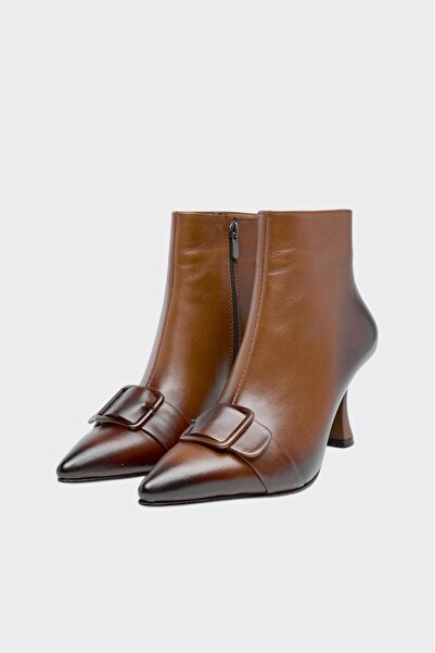 derinet Tokalı Hakiki Deri Kadın Bot