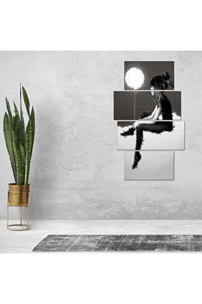 Generic لوحه جداريه - رسمة إمرأه - 300935 - مقسمه أربعة قطع