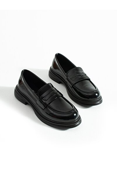 ALEMDAR AYAKKABI Pace Black Patent Leather Women's Loafer