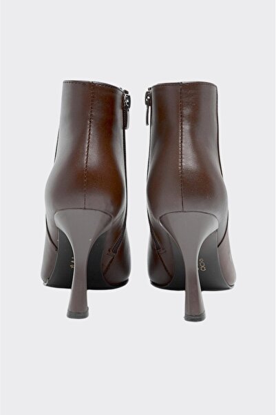 derinet Kalem Topuklu Hakiki Deri Klasik Kadın Bot