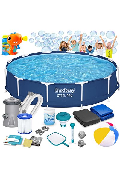 Other Basen ogrodowy stelażowy 366 x 76 cm 16w1 Bestway 56681