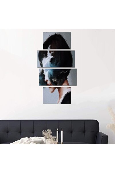 Generic Modern wall panel, drawing of a woman - 24512 - divided into four pieces