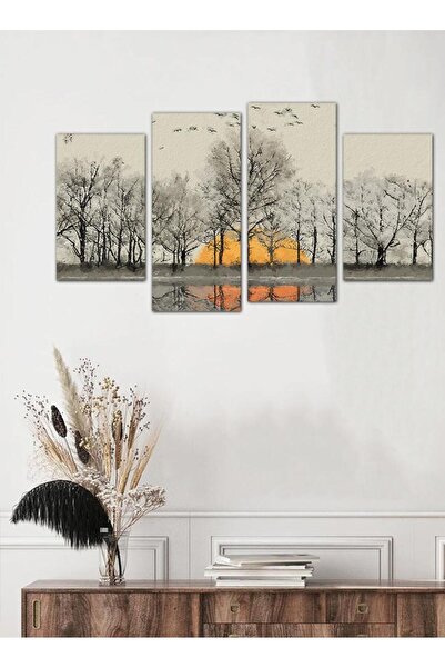 Generic لوحه جداريه رسمة فنية للغابة - ٢٥٥٢٢ - مقسمه أربعة قطع