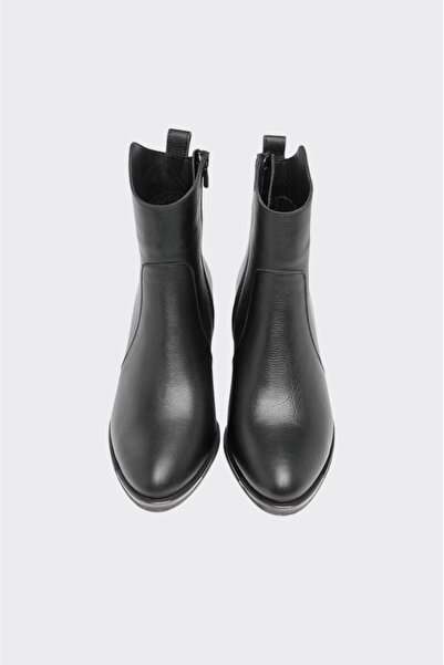 derinet Fermuarlı Hakiki Deri Kadın Bot