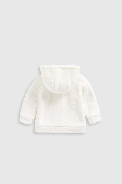 MOTHERCARE Cream Teddy Fleece Zip-Up Hoodie
