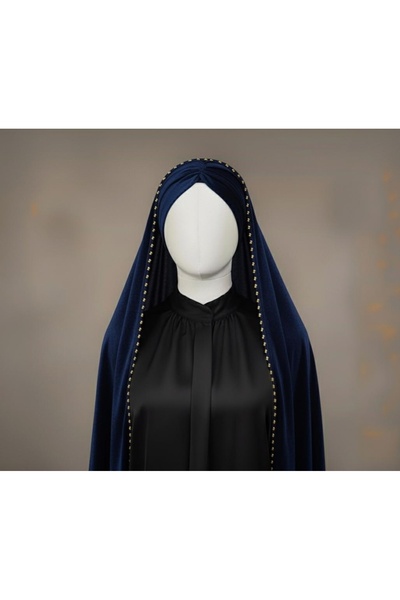 MERİT FASHION Kadife Kumaş Gold İşlemeli Bone&Duvak Takımı Boyun Açık Hazır D...