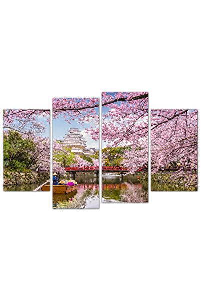 Generic Wall panel - Sakura tree view - 729 - divided into four pieces