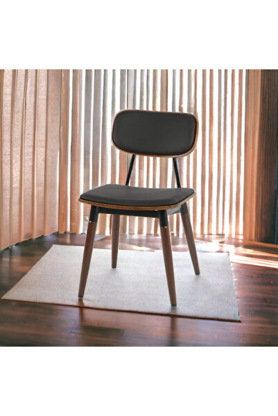 Crestj Black Wood Single Chair 36 x 35 x 90 cm
