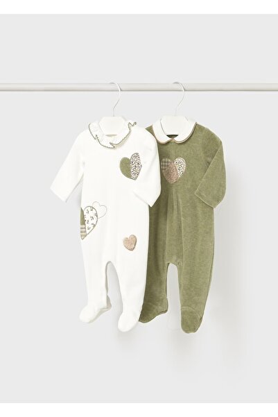 MAYORAL Newborn 2-Piece Velvet Jumpsuit Set