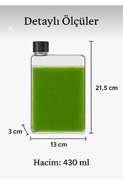 MİMOZA PARK A5 Bottle Model 430 ml Water Bottle Flask Inside Bag Detox Flask