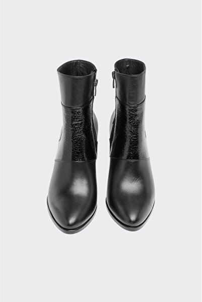 derinet Hakiki Deri Rugan Desenli Kadın Bot