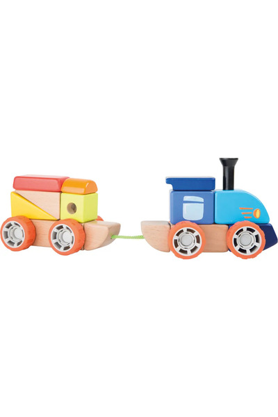 Small Foot Wooden locomotive with built wagon,