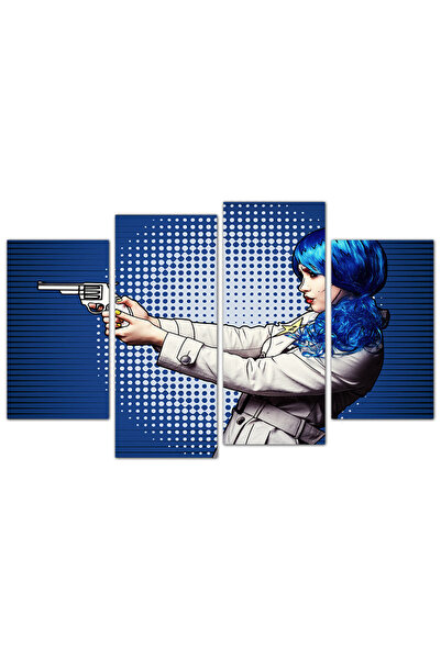 Generic لوحه جداريه - المحققه - بوب آرت - ٩٧٥ - مقسمه أربعة قطع