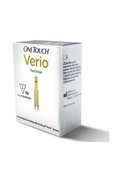 The One Touch 50-piece glucose test strips