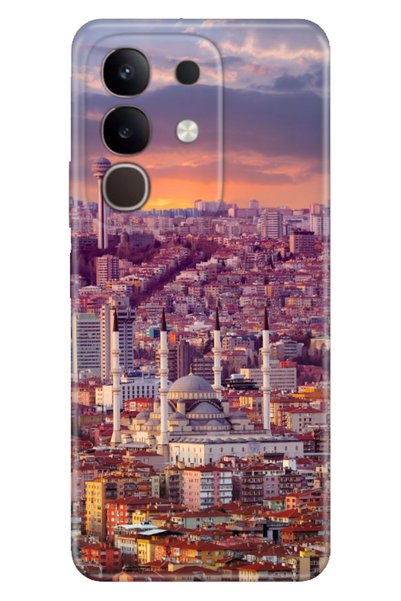 Cekuonline Vivo Y29 Case Decorative Silicone Printed Cover Ankara