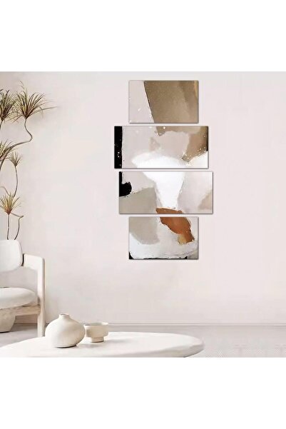 Generic لوحه جداريه مودرن فن تجريدي - 24073 - مقسمه أربعة قطع