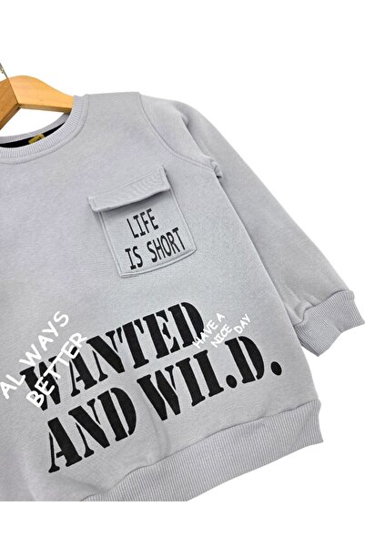 Ege Bebek Boys' 3-Strand Sharded Winter Tracksuit Set / 2-10 Years Old / Boys' Sweatshirt, Trackpants