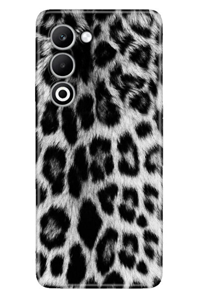 OPPO A5 5G Kılıf Tema Art Desenli Baskılı Silikon Siyah Kürk