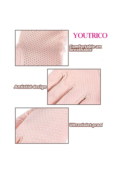 Youtrico 3 Pairs Women UV Protection Sunblock Gloves Touchscreen Gloves for Driving Riding,Sports sunscreen