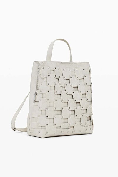 Desi Medium faux leather patch backpack