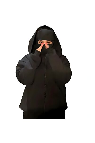 ZEMLİYA هودي بغطاء للرأس كبير الحجم للجنسين من ماسكي - كاجوال، للجنسين