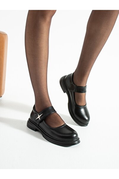 ALEMDAR AYAKKABI Clash Women's Loafer with Black Velcro Helmet (Fastener)