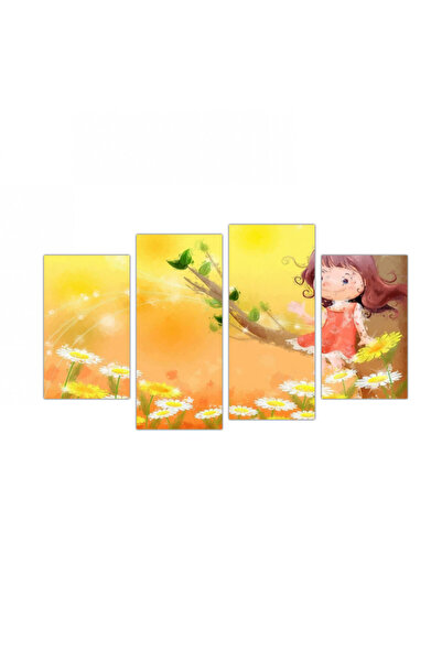 Generic لوحه جداريه لغرف الأطفال -kids4 - مقسمه أربعة قطع