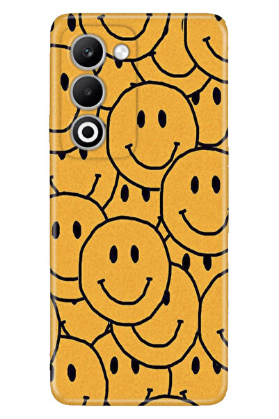 OPPO A5 5G Kılıf Retro Art Desenli Esnek Silikon Gülen Emoji