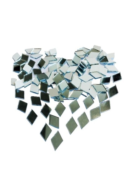 CBD CORAL BEST DEALS Set 100 oglinzi decorative pătrate din acril pentru deco...