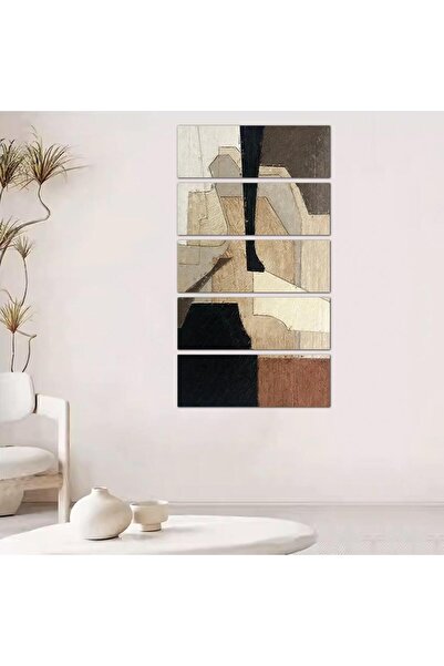 Generic Modern Abstract Art Wall Panel - 24071 - Divided into five equal pieces