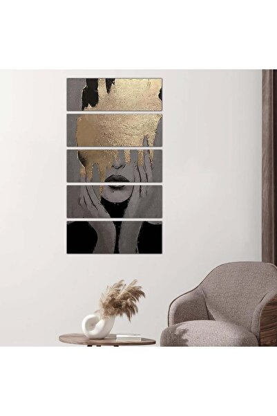 Generic Wall panel of a woman - 24557 - divided into five equal pieces