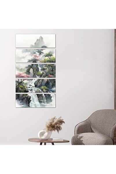 Generic Landscape wall painting - 24155 - divided into five equal pieces