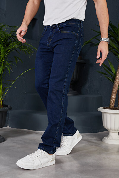 IMPOSING JNS Висока талія, прямий крій, довжина до щиколотки, синій чоловічий джинсовий штани, новий сезон