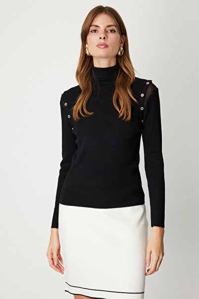 ON Πλεκτό πουλόβερ με λεπτομέρεια με ζιβάγκο