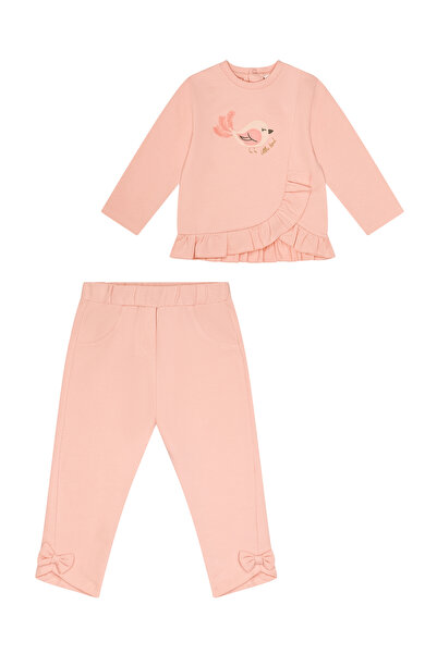 Miny Center Fiyonk ve Fırfır Detaylı Kız Bebek İkili Takım