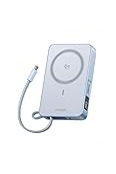 Ugreen 2025 New MagFlow Qi2 25W 10000mAh for iPhone 17 MagSafe Power Bank, Built-in 30W USB-C Cable,