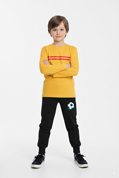 FYK KİDS Σετ αγοριού με θέμα το χρώμα των οπαδών με ελαστικό κάτω μέρος και ε...