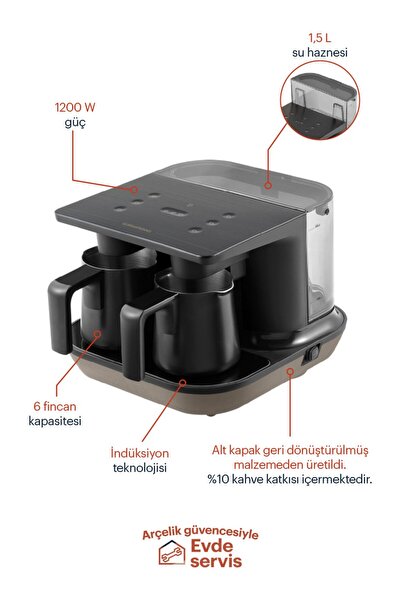 Grundig OTOMATİK SU ALIMLI BIO Türk Kahvesi Makinesi - UZUNKAYA HOME MUTFAK TARTISI HEDİYE