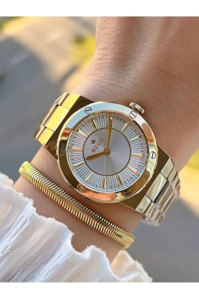 Wesse ساعة يد نسائية مقاومة للماء بطول 2 سنة من الفولاذ المقاوم للصدأ 5 أتم +...