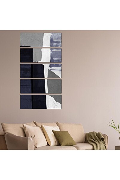 Generic Modern Abstract Art Wall Panel - 24112 - Divided into five equal pieces