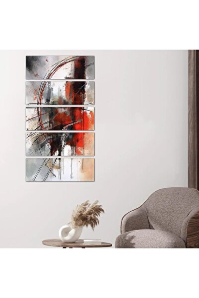 Generic Modern abstract art wall panel - 24527 - divided into five equal pieces