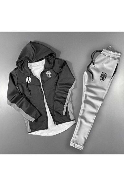 NOFLEN Cb Printed Scuba Bottom Top Tracksuit Set