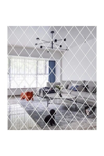 CBD CORAL BEST DEALS Set 58 oglinzi acrilice, formă de romb, decorațiune de p...