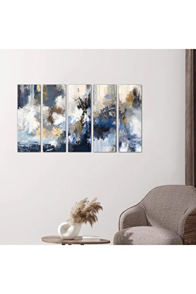 Generic Abstract Art Wall Panel - 24563 - Divided into five equal pieces