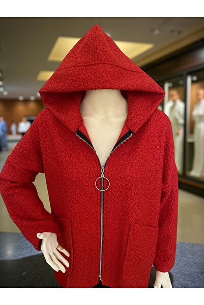 YUKEY GİYİM Women's Felt Jacket Oversize