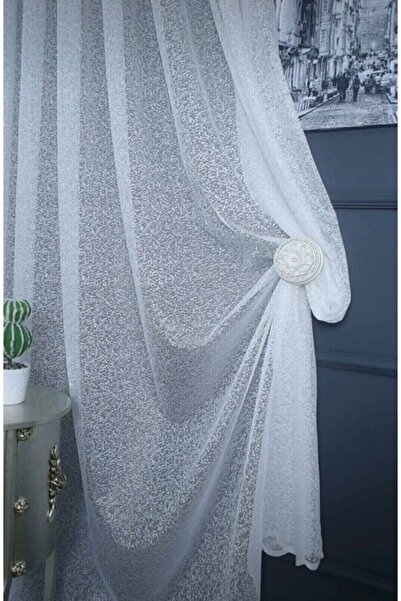 Dekor Perde home Ütü İstemez Örme Kar Tanesi Desen Orta Pileli Tül Perde Her ...