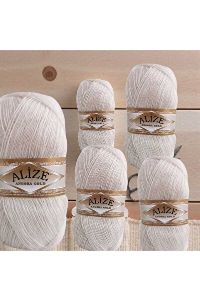 ÇEÇEN HOME (5 bucăți) 599 Angora Gold Vest-Shawl-Cardigan-Beret-Hoby Ață de t...