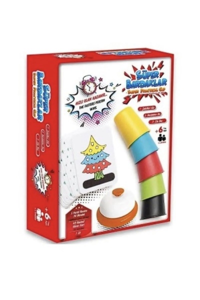 devtoptan Süper Bardaklar Hızlı Neşeli Pratik Bardaklar Akıl Zeka Mantık Oyunu