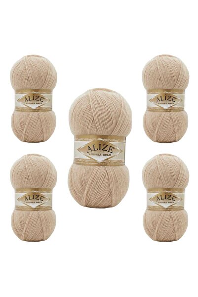 ÇEÇEN HOME (5 قطع) 524 خيط أنجورا ذهبي للسترات والشالات والكارديجان والقبعات،...